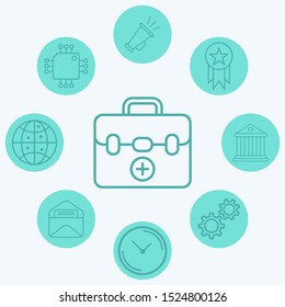 First aid kit vector icon sign symbol