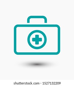 First aid kit vector icon. First Help, Doctor icon, Medicine concept