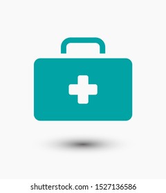 First aid kit vector icon. First Help, Doctor icon, Medicine concept