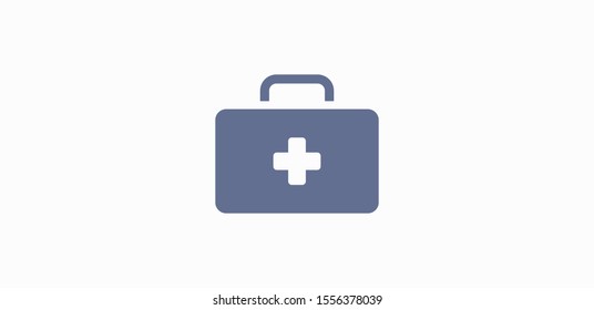 First aid kit vector icon. First Help, Doctor icon, Medicine concept