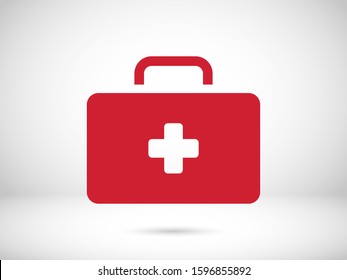 First aid kit vector icon. First Help, Doctor icon, Medicine concept