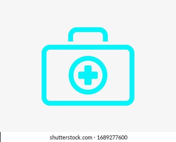 First aid kit vector icon. First Help, Doctor icon, Medicine concept