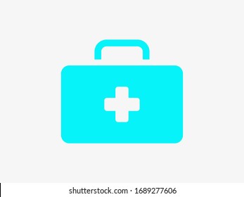 First aid kit vector icon. First Help, Doctor icon, Medicine concept