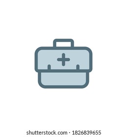 First aid kit vector icon symbol health isolated on white background