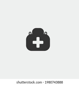 Símbolo de ilustración de icono del vector del kit de primeros auxilios