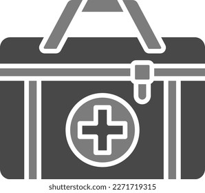 Icono vectorial del kit de primeros auxilios. Se puede usar para imprimir, móviles y aplicaciones web.