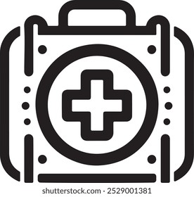 First Aid Kit Vector Icon.