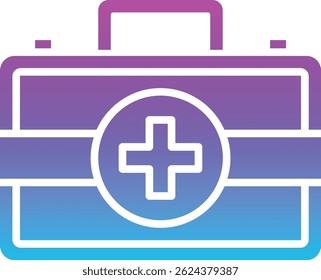 Ícone vetorial do kit de primeiros socorros. Pode ser usado para impressão, aplicativos móveis e da Web.