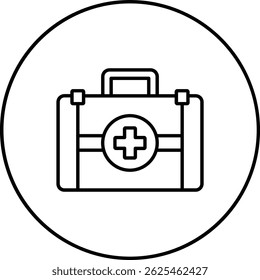 Icono de Vector del kit de primeros auxilios. Se puede utilizar para aplicaciones de impresión, móviles y de Web.