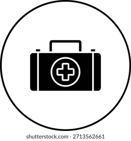 Icono de Vector del kit de primeros auxilios. Se puede utilizar para aplicaciones de impresión, móviles y de Web.