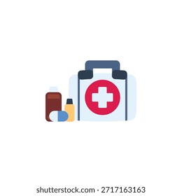 Icono de Vector del kit de primeros auxilios. Estilo plano del icono de la aventura. uso perfecto para el logotipo, la presentación, el Sitio web, y más. estilo moderno del color del diseño del icono