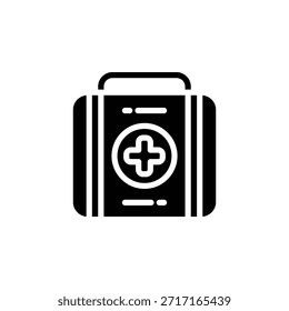 first aid kit vector icon. medicine icon solid style. perfect use for logo, presentation, website, and more. modern icon design glyph style