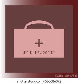 first aid kit vector icon