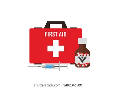 First aid kit vector illustration