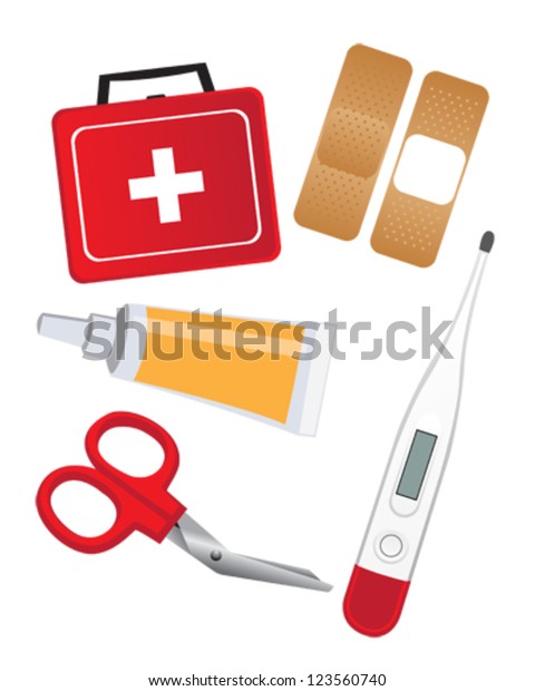 First Aid Kit Vector Illustration Stock Vector (Royalty Free) 123560740