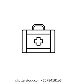 First Aid Kit vector line icon icons design