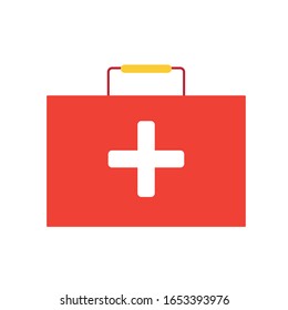 vector del kit de primeros auxilios. ilustración del vector del pecho medico. 