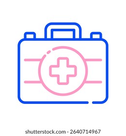 First Aid Kit Vector for Safety in Outdoor Adventures. Medical supplies illustration, emergency preparedness concept