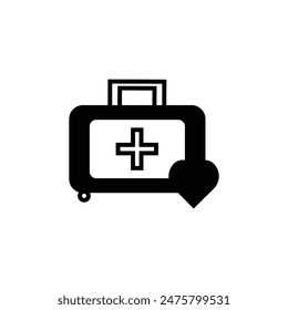 first aid kit vector type icon