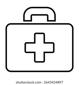 first aid line icon design. first aid thin black outline symbol vector illustration. editable stroke icon on transparent background.