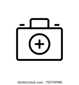 First aid line icon. High quality black outline logo for web site design and mobile apps. Vector illustration on a white background.