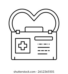 first aid line icon vector. first aid sign. isolated contour symbol black illustration