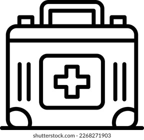 Diseño de iconos de vectores de línea de primeros auxilios