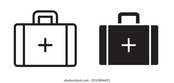 First aid liner icon vector set.