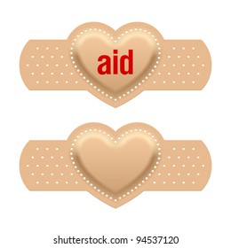 First aid with love. Vector.