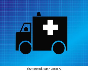 First aid medical ambulance vector illustration