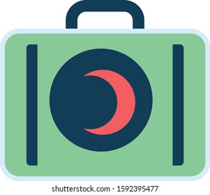 first Aid medical Bag icon vector