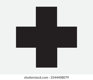 Primeros Auxilios Médico Hospital Clínica Salud Salud Salud Farmacia cruzada Más Matemáticas Suma Añadir Añadir Signo de adición Icono Forma Esquema Negro Blanco