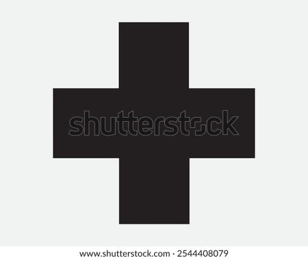 First Aid Medical Medic Hospital Clinic Health Healthcare Cross Pharmacy Plus Math Mathematics Sum Add Addition Sign Icon Shape Outline Black White