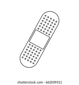 First aid medical plaster vector flat design.