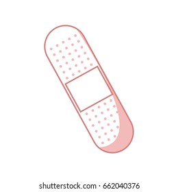 First aid medical plaster vector flat design.