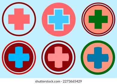 First aid. Medicinal and pharmacy sign. Veterinary care.