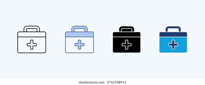 Illustrationsvektor für mehrere Symbole der Ersten Hilfe