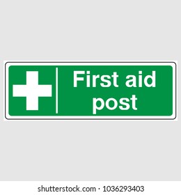 First Aid Post Signs. Green First Aid Post Sign.