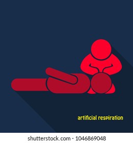 First Aid Rescue Emergency Help CPR Medic Saving Life Icon Symbol Sign Pictogram