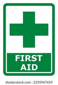 First aid sign design vector
