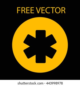 first aid sign free vector style flat