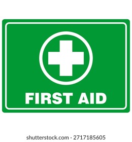 First Aid, sign and label vector