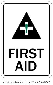First aid sign and labels