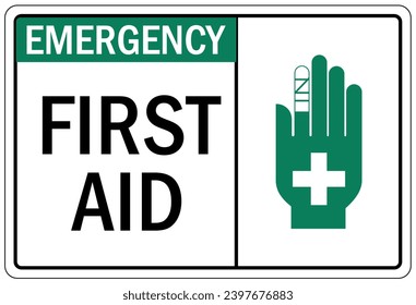 First aid sign and labels
