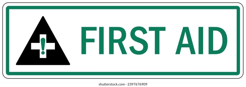 First aid sign and labels