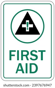 First aid sign and labels