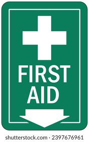 First aid sign and labels