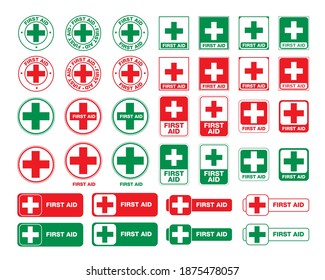 Símbolo de primeros auxilios verde