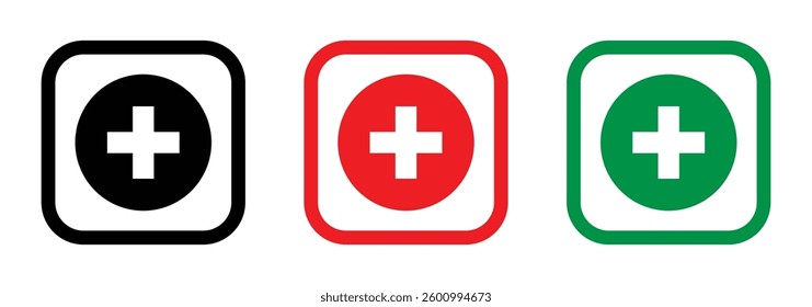 First aid sign symbol vector