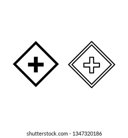 first aid sign vector icon